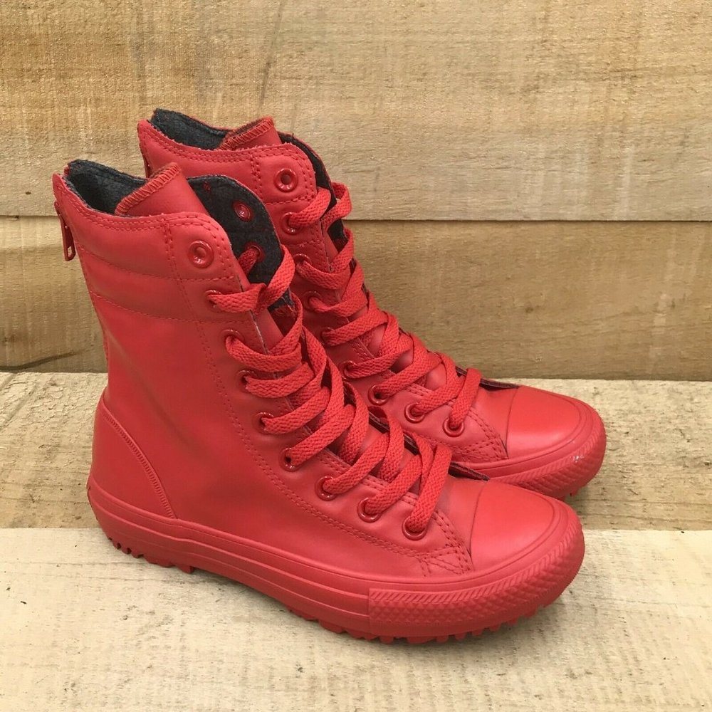 Converse Womens Chuck Taylor All Star Hi Rise 549592C Red Sneaker Shoes Size 5.5